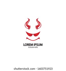 Devil logo vector icon template