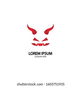 Devil logo vector icon template