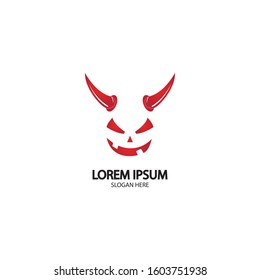 Devil logo vector icon template