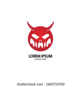 Devil logo vector icon template