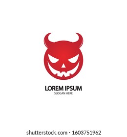 Devil logo vector icon template