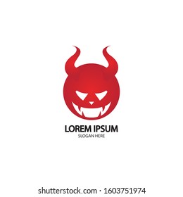 Devil logo vector icon template