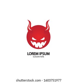 Devil logo vector icon template