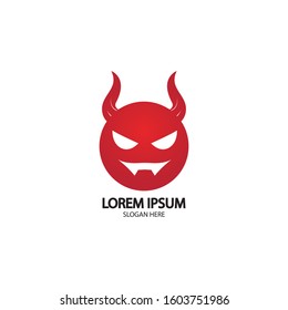 Devil logo vector icon template