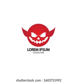 Devil logo vector icon template