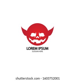 Devil logo vector icon template