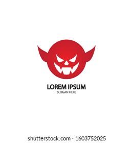 Devil logo vector icon template