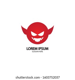 Devil logo vector icon template