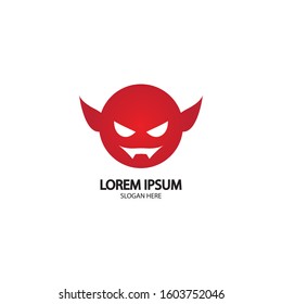 Devil logo vector icon template