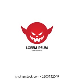 Devil logo vector icon template