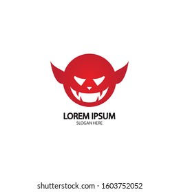 Devil logo vector icon template