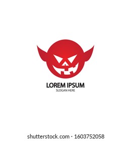 Devil logo vector icon template