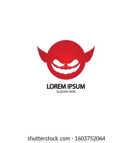 Devil logo vector icon template
