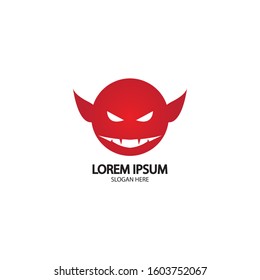 Devil logo vector icon template