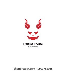 Devil logo vector icon template