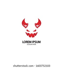 Devil logo vector icon template