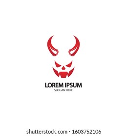 Devil logo vector icon template