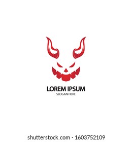 Devil logo vector icon template