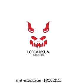 Devil logo vector icon template