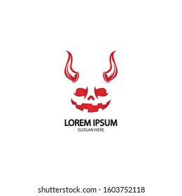 Devil logo vector icon template
