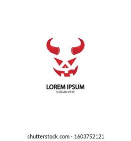 Devil logo vector icon template