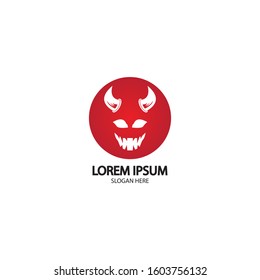 Devil logo vector icon template