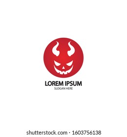 Devil logo vector icon template