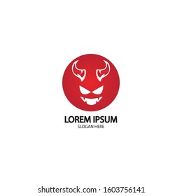 Devil logo vector icon template