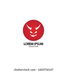 Devil logo vector icon template