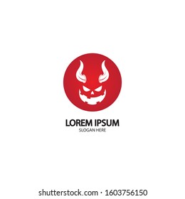 Devil logo vector icon template