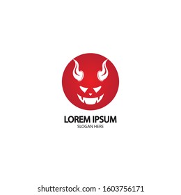 Devil logo vector icon template