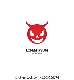 Devil logo vector icon template