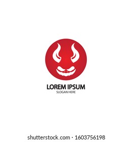 Devil logo vector icon template