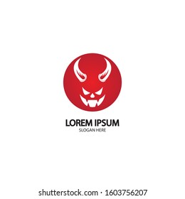 Devil logo vector icon template