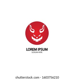 Devil logo vector icon template