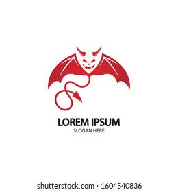 Devil logo vector icon template