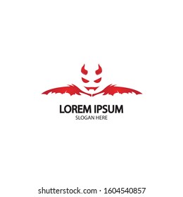 Devil logo vector icon template
