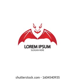 Devil logo vector icon template