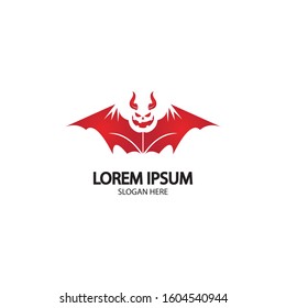 Devil logo vector icon template