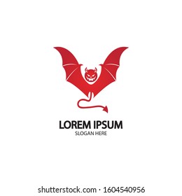 Devil logo vector icon template