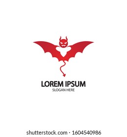 Devil logo vector icon template