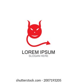 Devil logo vector icon template