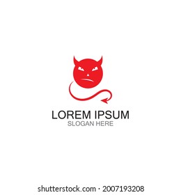 Devil logo vector icon template