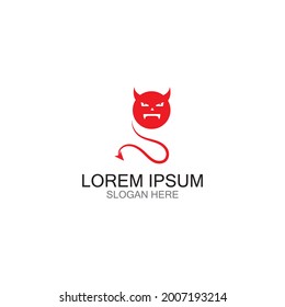 Devil logo vector icon template