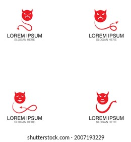 Devil logo vector icon template