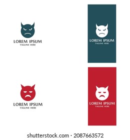 Devil logo vector icon template