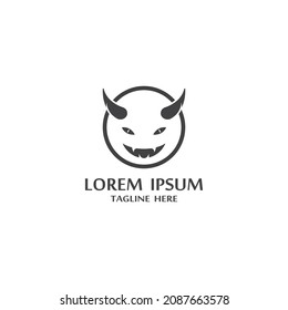 Devil logo vector icon template