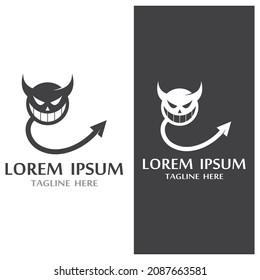 Devil logo vector icon template