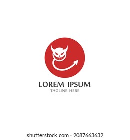 Devil logo vector icon template