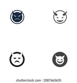 Devil logo vector icon template